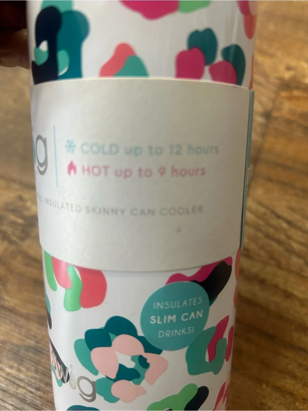 Skinny can cooler Pattern Insulated Tumbler - Pink